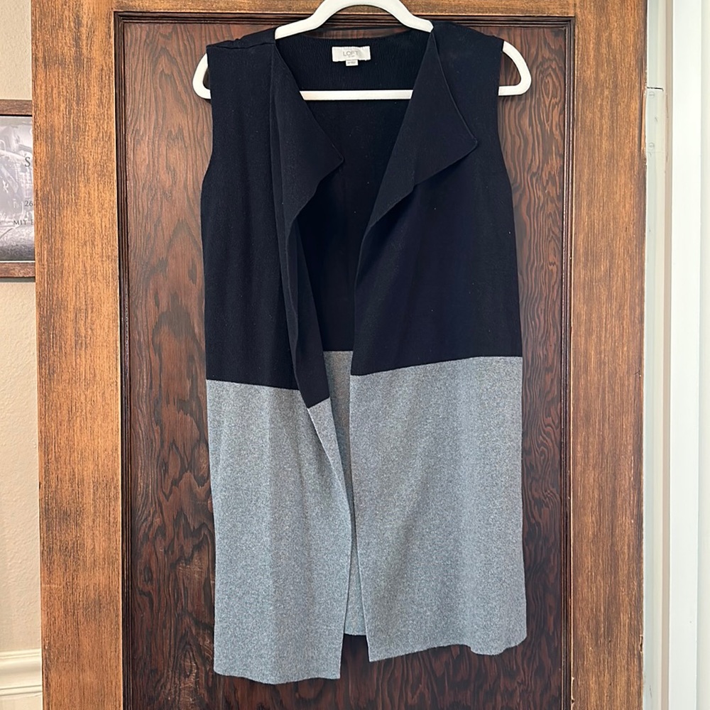 Sleeveless Open Front Duster Cardigan - Sz XS